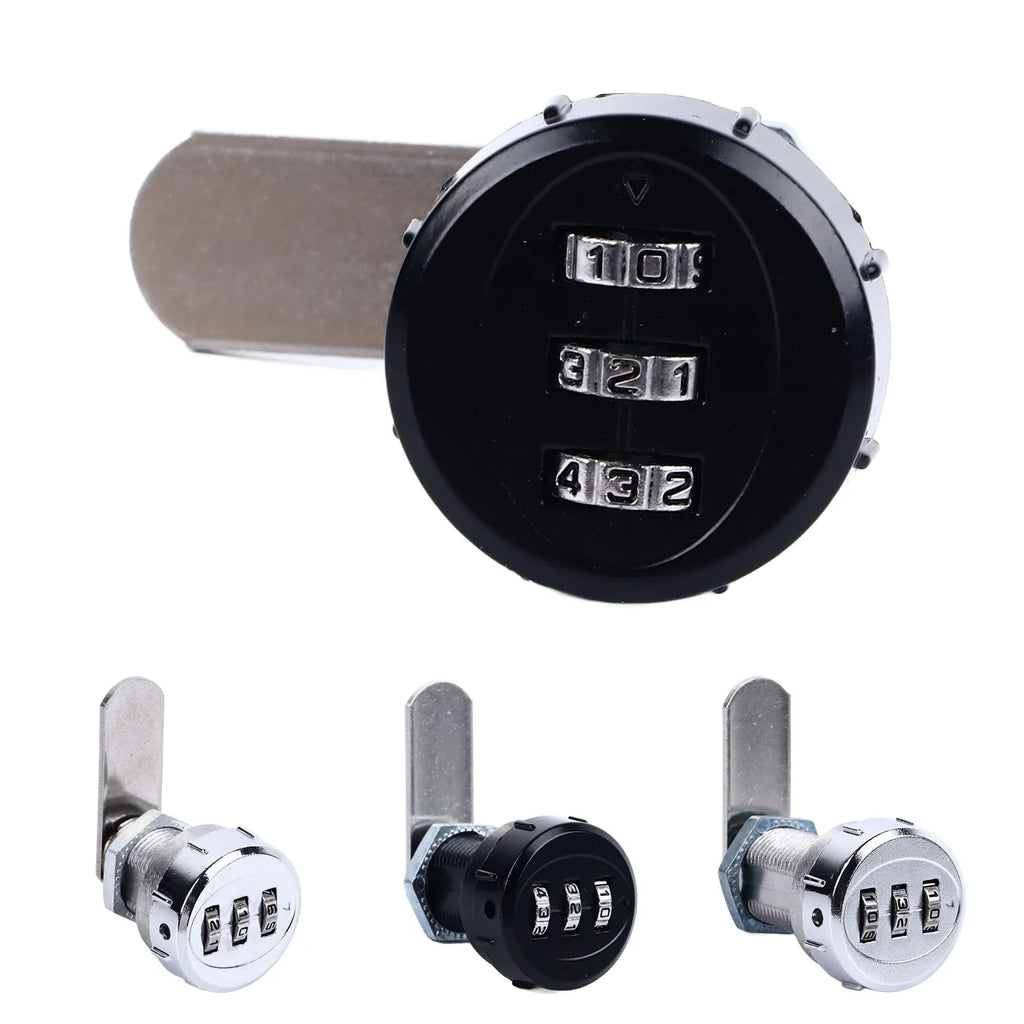 Combination Cabinet Cam Lock Mini 3 Digit Password Mechanical Cabinet Lock for Drawer Mailbox  Security Locks for Cabinet