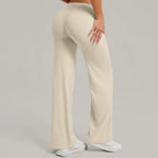 Damen gerade Yoga-Leggings weicher, dehnbarer Stoff Damen-Yogahosen GYM Schweißableitende Eigenschaften Lauf-Sport-Hosen