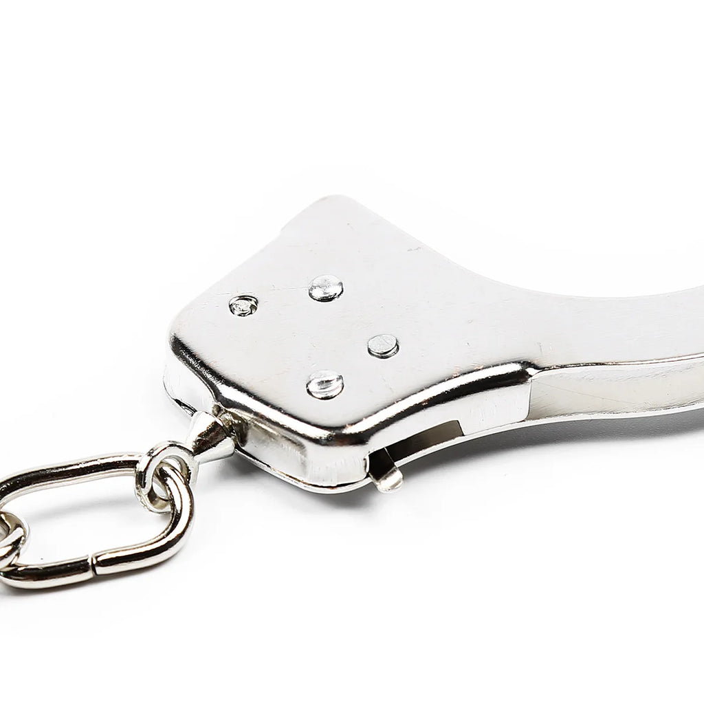 DUTRIEUX Edelstahl Handschellen BDSM Fesselset Verstellbare Metallfußfesseln Kette Fetisch Fesseln Sexspielzeug für Paare