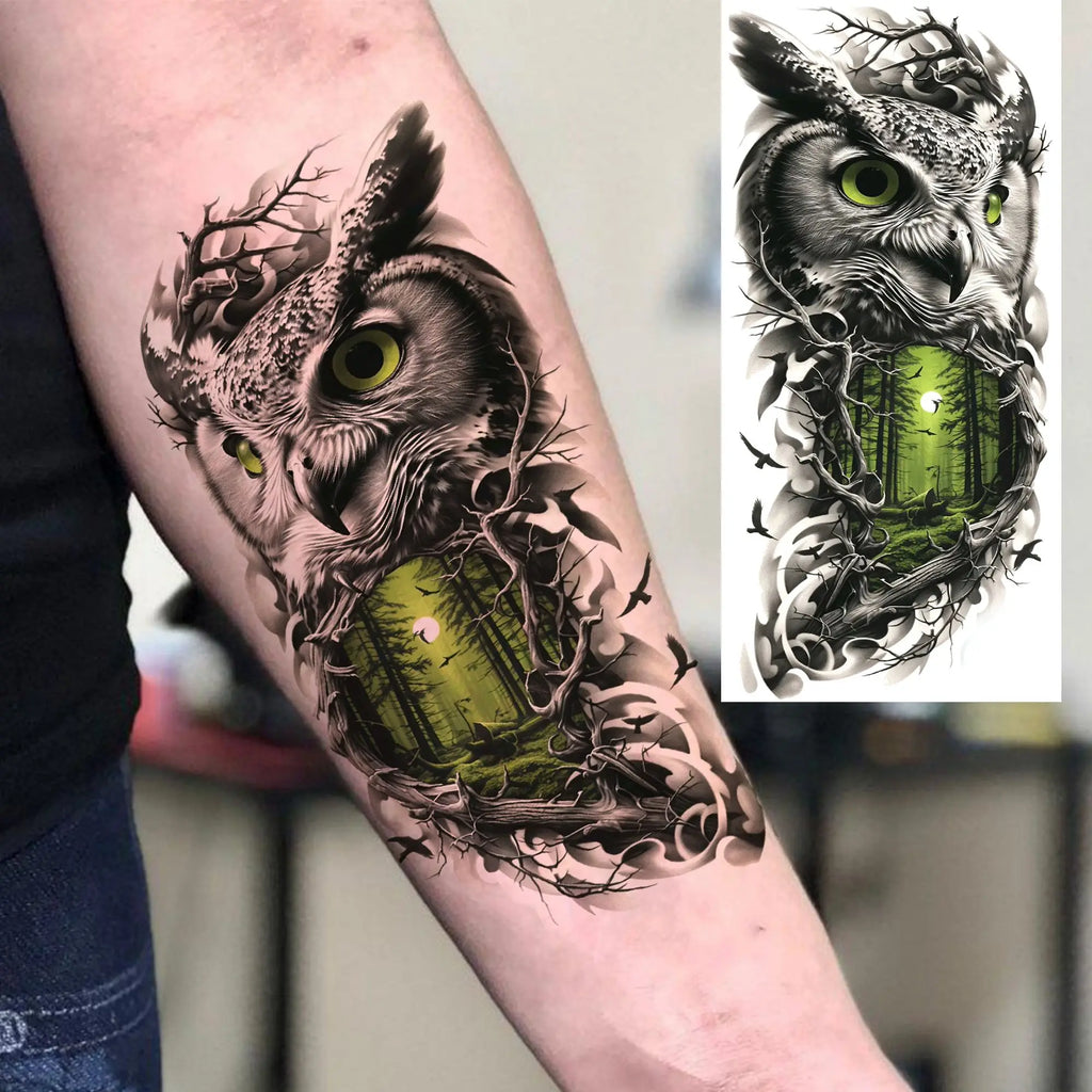 1 Blatt Kobra Schlange Drache Skorpion Temporäre Tattoos für Männer Frauen Wasserdicht Langlebig Löwe Tiger Wolf Fake Tattoo Aufkleber