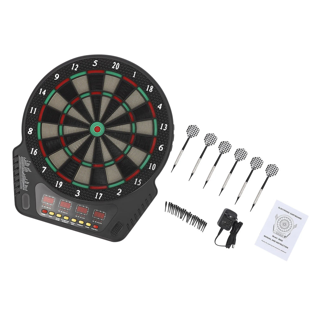Elektronische Dartscheibe mit 6 Darts Dartboard Innovativer Dartautomat mit 27 Spielmodi & 243 Varianten unterstützt bis zu 16 Spieler