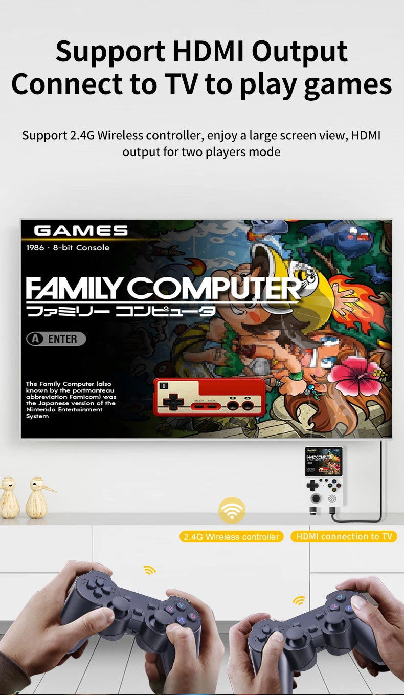 Neue Handheld-Spielekonsole mit Multi-Plattform-Unterstützung, HD-IPS-Bildschirm, 3D-Joystick, ergonomische Spielekonsole GB350