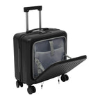 Handgepäck Roller Koffer Trolley 18" ABS-Schale Kabinengepäck Frontfach Multifunktionsräder Erweiterbar