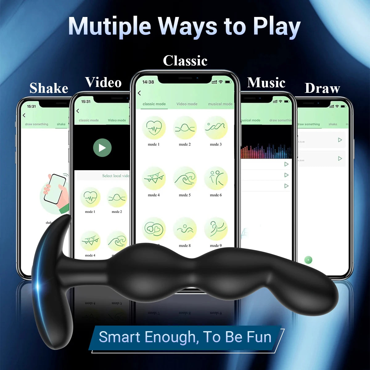 APP Bluetooth Analdildo Vibrator für Herren Prostata-Massagegerät Drahtloser Remote Buttplug Vibrierendes Sexspielzeug für Erwachsene für Frauen, Männer, Homosexuelle
