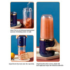 400ml Mini-Mixer 6 Klingen, tragbarer Smoothie Maker mit 21000 U/min, USB wiederaufladbar, multifunktionaler Entsafterbecher für Milchshakes