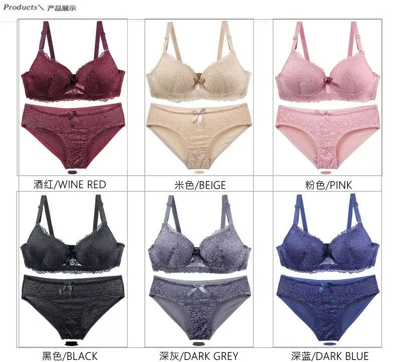 DaiNaFang Neues sexy BH-Set Push Up Unterwäsche für Damen Verstellbar Atmungsaktives Design Schweißabsorbierendes Oberteil BC Cup Dessous