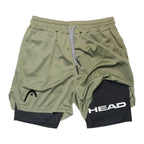 Anime Berserk Herren-Laufshorts Fitnessstudio Training 2-in-1 Sport Schnelltrocknend Workout Jogging Doppelschicht Sommer