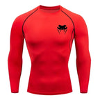Herren Kompressionsshirt Kurzarm Langarm Schnelltrocknend | Allseason Workout Top für Fitnessstudio Laufen Fitness UV-Schutz