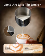 Milchaufschäumer und -erhitzer, 8-in-1 elektrischer Milchaufschäumer für Kaffee, 400 ml großes Fassungsvermögen, abnehmbarer Milchschäumer, spülmaschinenfest