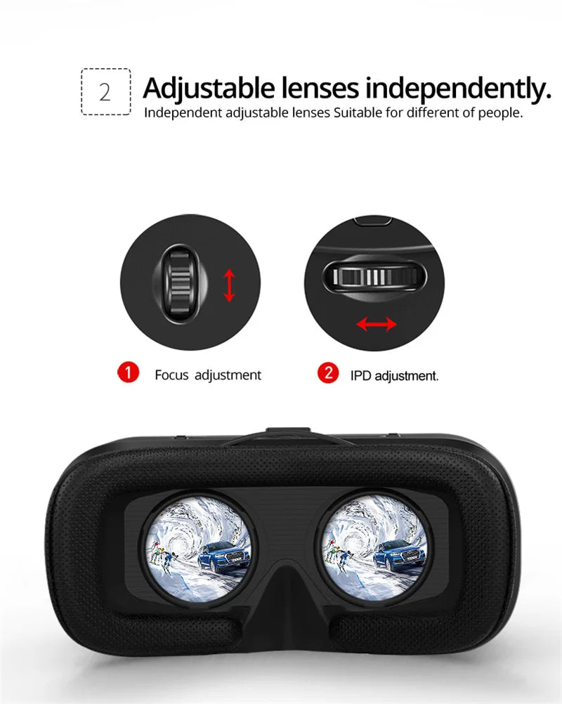 VR Shinecon 10.0 Helm 3D-Brille Virtual Reality Headset für Smartphones VR-Brille Videospiel Fernglas