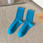 33 Farben Sommer Baumwolle Weiche Socken Fröhlich Bunte Damen Mid-Tube Strümpfe Modetrend Rot Grün Knöchelsocken Herbst Strumpfwaren
