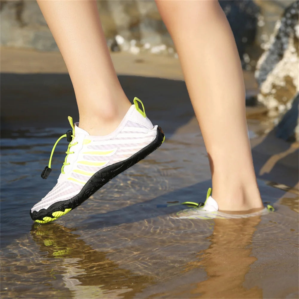 Unisex-Schnelltrocknende Wasserschuhe Herren Damen Bunte Strand-Schwimm-Surf-Wasserschuhe Paar Barfuß-Upstream-Sneaker