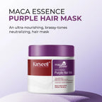 Karseell Lila Haarmaske 100ml/500ml Professionell neutralisiert Gelbstich für blondes, silbernes, graues und gesträhntes Haar