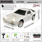 Skymaker AE86 Modell LD1801 RX-7 FC LD1802 1:18 RC Drift Car 1/18 2.4G Fernbedienung ESP Gyroskop LED Mini RC Rennwagen Spielzeug
