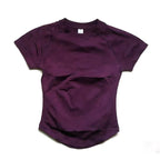 Kurzarm Gym-Top Damen Kleidung Yoga-Top Nahtloses Sportshirt Leichtes Fitness-Workout-Shirt Sport-Tops Active Wear Femme