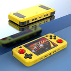 BOYHOM Grünes R36H Retro-Videospielkonsole 3,5 Zoll IPS-Bildschirm RK3326 3000 mAh Offenes Linux-System Tragbarer Player 64GB 128GB
