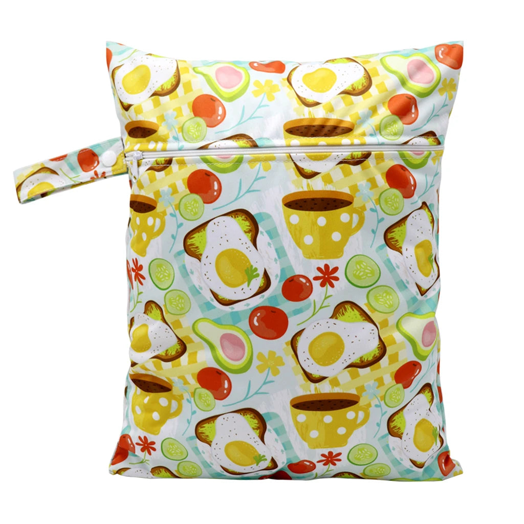Wasserdichte Wickeltasche Windeltasche Mama Baby Umstandstasche Waschbare Reißverschluss Windel-Organizer Trockenbeutel Reisetragetasche 30x40cm
