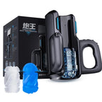 Dual Handles Leten King Sexmaschine Elektrisch Stoßend Männlicher Masturbator Orgasmus Erotikspielzeug 2 Weiche Hülsen Stimmfunktion Penisstimulator