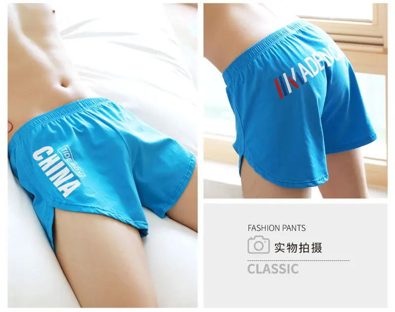 Fashion Locker Herrenunterwäsche 100% Baumwolle Weiche Mittelbund-Boxershorts Atmungsaktive Unterhosen Jungen Große Größen Boxershorts Schlafanzug