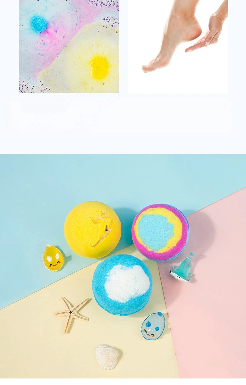 Badebomben-Set für Kinder Badegeschenk mit verstecktem Spielzeug Sicheres Ozean-Sprudelbad Perfekt für sensorisches Spielen Badespaß