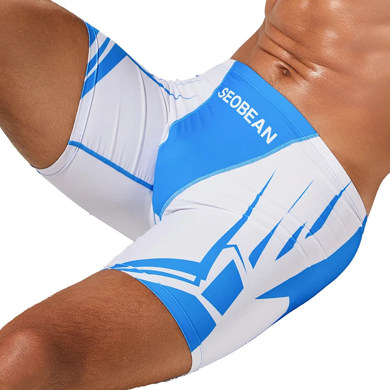 Herren Schnelltrocknende Boxer-Badehose mit Bundzug zum Surfen, für Strand, Sand, Thermische Badeshorts