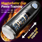 7 stoßende & vibrierende Stimulationsmodi, männlicher Masturbator Cup, realistischer 3D-Ärmel für männliche Masturbation, Penistraining, 18+