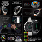 2025 Neue Smartwatch für die Krankenpflege: Blutsauerstoff, Blutfett, Harnsäure, EKG+PPG, Körpertemperatur, Bluetooth-Anruf, Gesundheits-Smartwatch