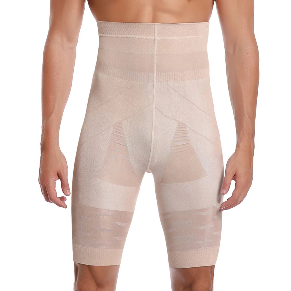 Herren Body Shaper Bauchkontroll-Shorts Shapewear Bauchmieder Boxer Slips Hohe Taille Schlankheitsunterwäsche Bein Kompressionshose