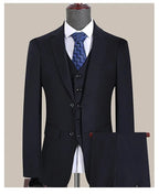 S-7XL Anzug Neu (Sakko + Weste + Hose) Koreanische Version der Slim-Fit-Arbeitskleidung Mode Business Herren Freizeit Hochzeits Gentleman-Anzug