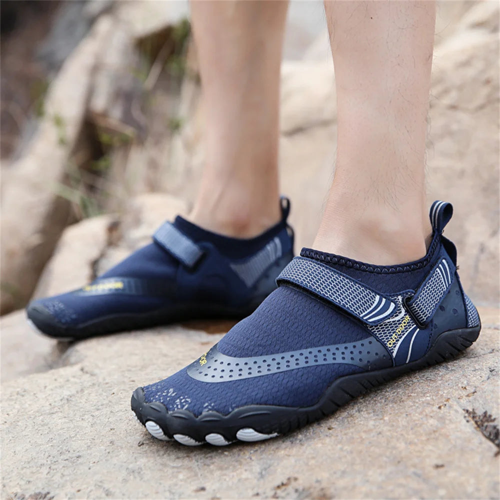 Herren Damen Wasserschuhe Schnell Trocknend Rutschfest Fünf-Finger-Schuhe Outdoor-Watschuhe Schwimmschuhe Barfuß Aquaschuhe Leichte Sneakers