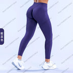 Damen High Waist Nahtlose Yoga Leggings Bauchkontrolle Po-Lifting Workout Hose Weiche Athletic Leggings für Fitnessstudio Fitness Laufen