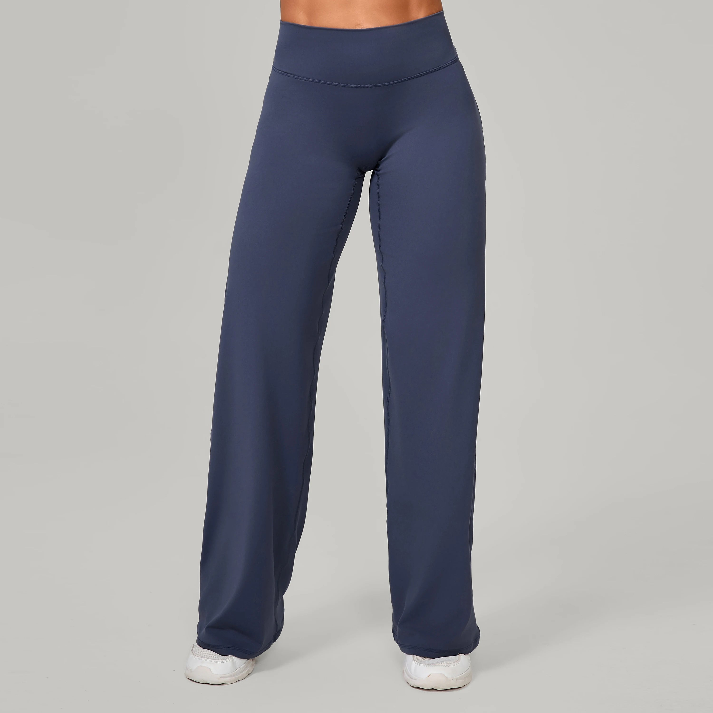 Damen gerade Yoga-Leggings weicher, dehnbarer Stoff Damen-Yogahosen GYM Schweißableitende Eigenschaften Lauf-Sport-Hosen