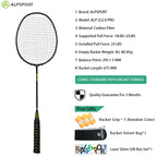 ALP ZJ2.0 Pro 4U 85g 100% Carbonfaser + Titanlegierung Badmintonschläger Ultraleichte Sportausrüstung Schläger Badmintontraining