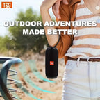 TG117 Portable Outdoor Wireless Bass Speaker With Charging Cable And Aux Cable - FM TF USB Plug-in Card Compatible