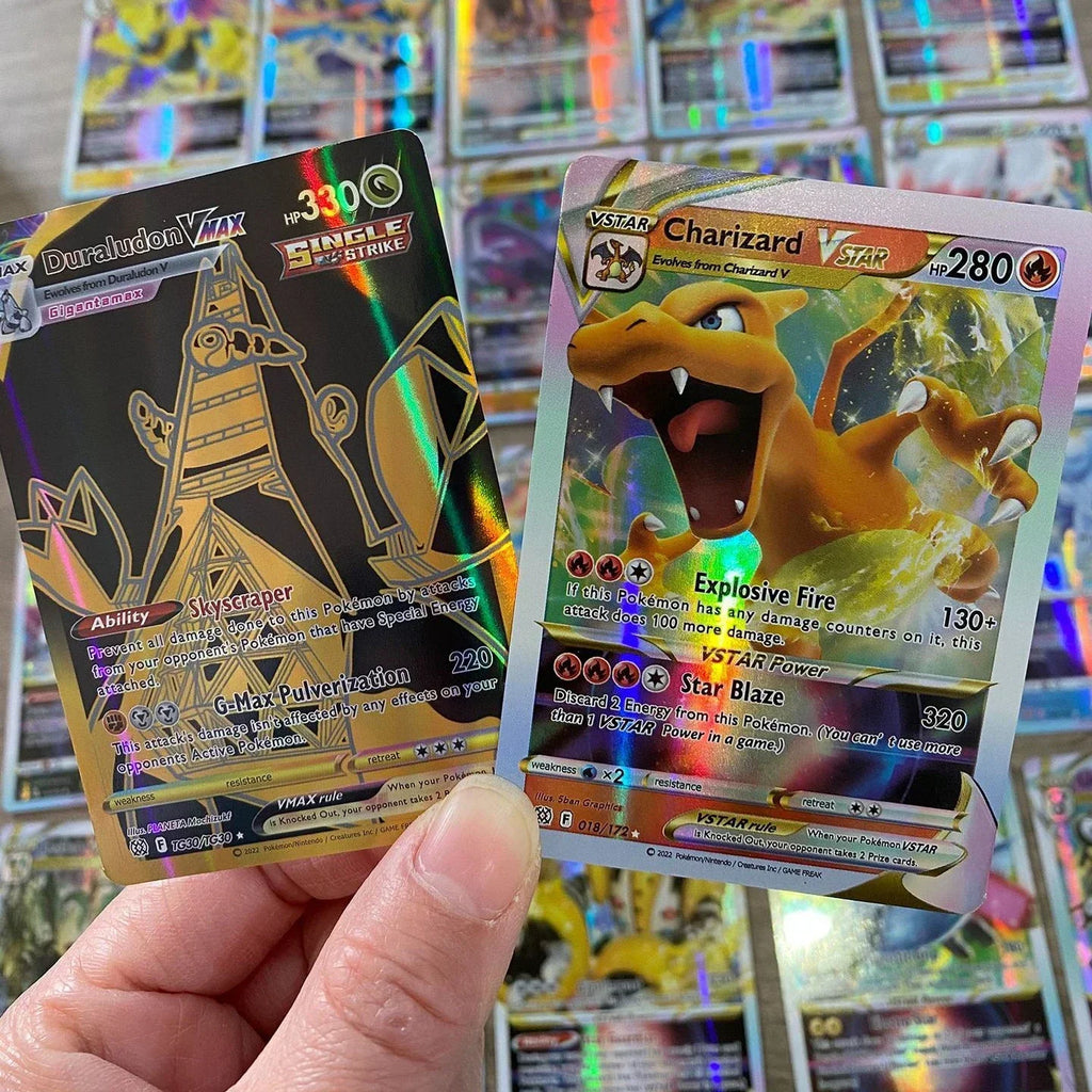 60-100Pcs New English French Spanish Pokemon Cards GX MEGA EX TAG TEAM Vstar Game Battle Card Hot Sale Collection Card Kids Gift