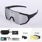 X-TIGER Radsportbrille Polarisierte Brille Fahrradbrille Sport Herren Photochrome Sonnenbrille MTB Rennrad Brille 3/5 Gläser