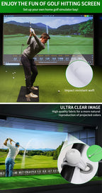 Caiton Golf Impact Screen – Geräuschlos, HD, Reißfest, Schwungtraining für Innen- und Außenbereich, Einfacher Aufbau, Schlagschutz, Verschiedene Größen