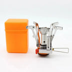 Faltbarer Outdoor-Kocher, ultraleichter Mini-Gaskocher aus Legierung für Camping, Wandern, Gasofen, tragbarer Outdoor-Kocher für Picknick