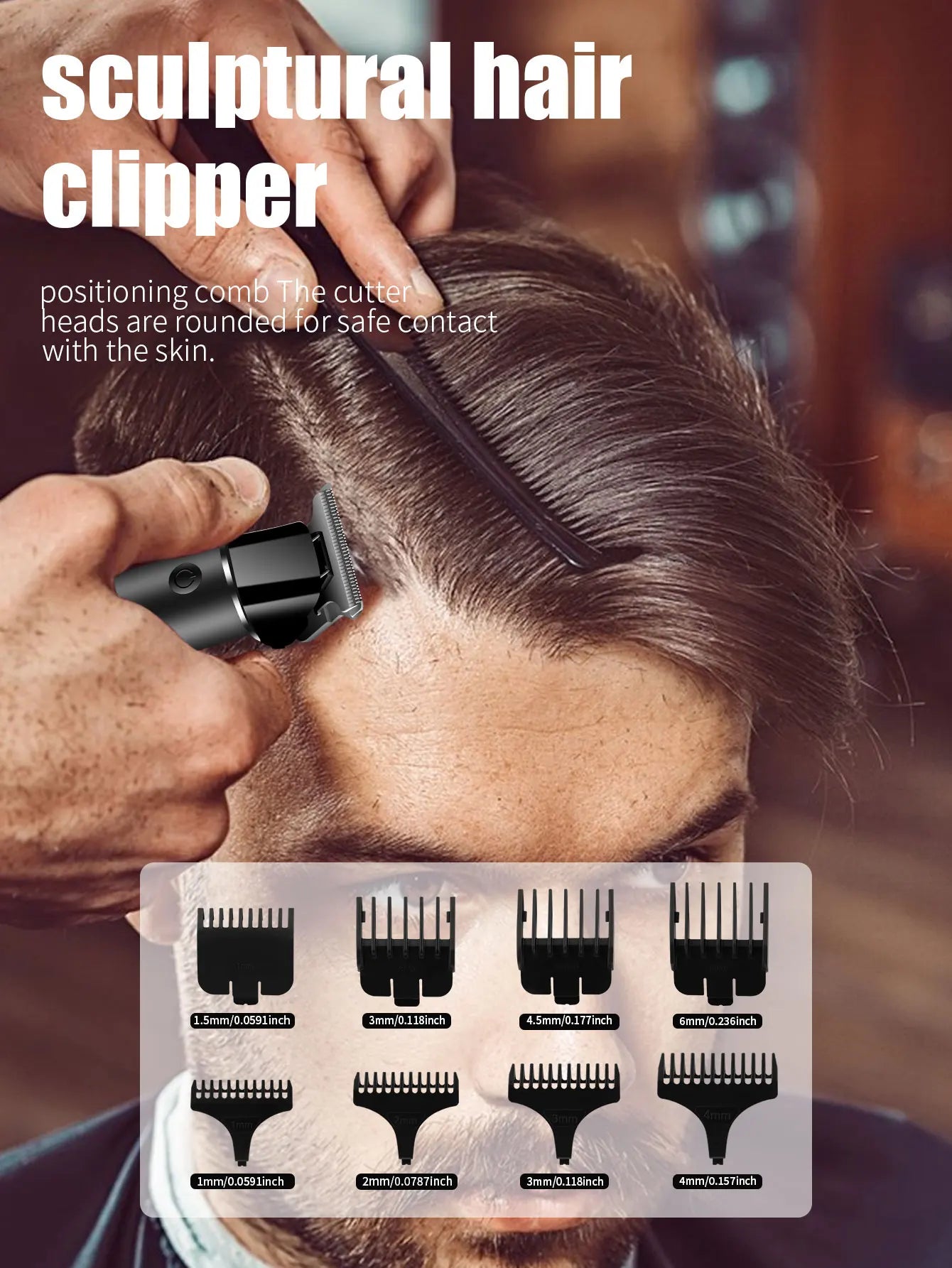 hiena Haarschneidemaschinen-Set für Herren Elektrorasierer Haartrimmer Professionelle Schneidemaschine Haartrimmer mit LCD-Digitalanzeige