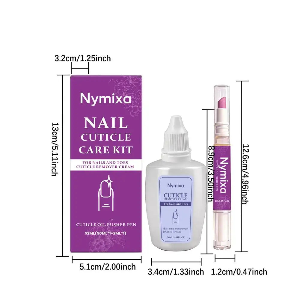 1/2er-Set Nagelhäutchenpflege-Kit, Nagelhaut-Erweichungsöl, Nagelhautentferner für Gel, überwachsene Nagelhaut erweichen, Peeling für Nägel