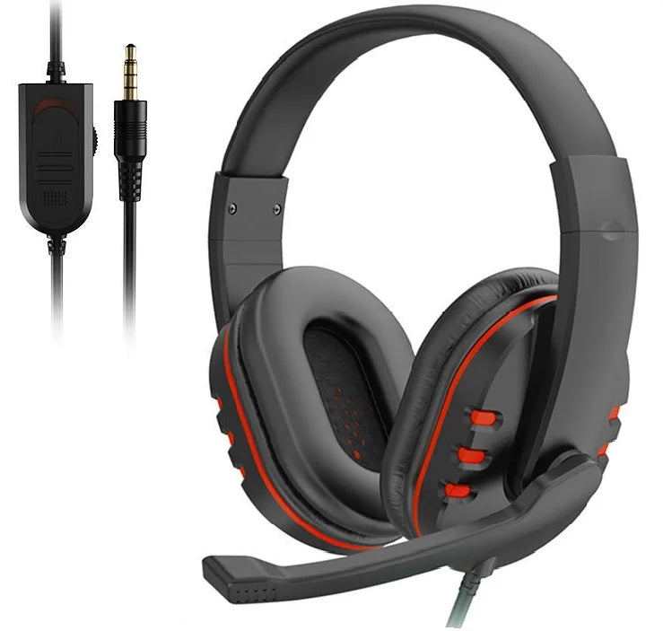 Kopfhörer 3,5mm Kabelgebundenes Gaming Headset Ohrhörer Musik für PS4 Playstation 4 Spiel PC Chat Computer mit Mikrofon