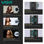VGR Haartrockner Professioneller Haartrockner BLDC-Motor Haarstyling-Föhnmaschine 110000 U/min Negativ-Ionen Salon-Gebläse V-401
