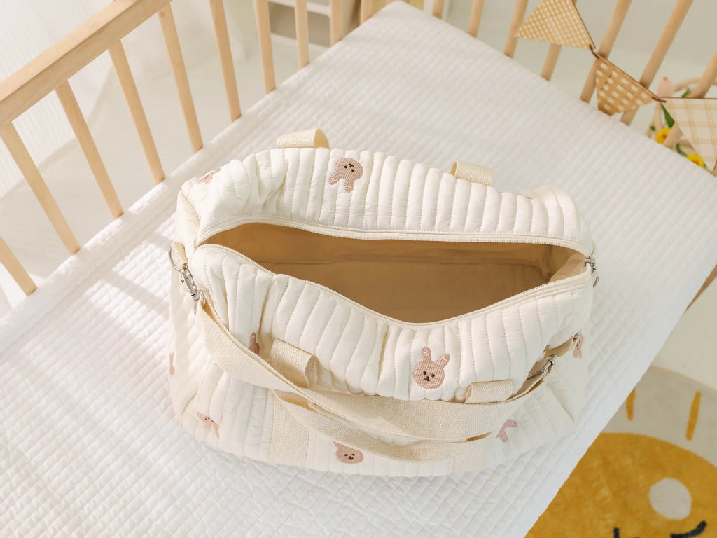 Wickeltasche Bär Umstandspaket Baby Windeltasche Kinderwagen Windel-Organizer Tragbare Einkaufstaschen Reise-Wickeltasche Messenger Bag