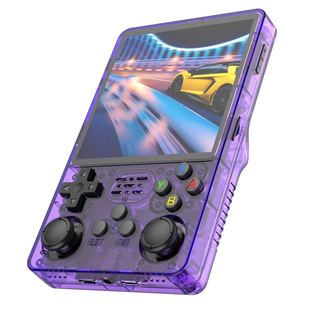 Tragbare Spielkonsole R36S Plus, 64-Bit Linux-System, 4,0 Zoll IPS-Bildschirm, Handheld-Taschen-Videospieler mit RK3326 Chip