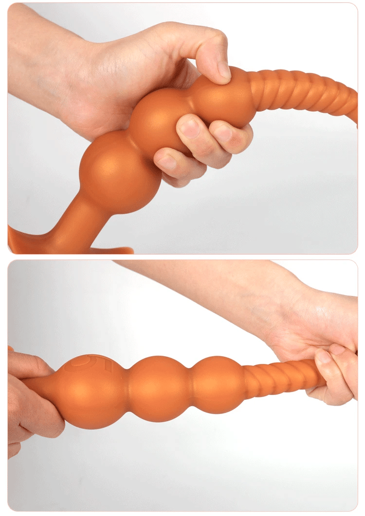 3-10cm Großer Analsex Plug mit Schwanz Sexspielzeug für Erwachsene Spiele Paare DIY Cosplay Großer Butt Plug Silikon Weich Lang Anal Beads Frauen