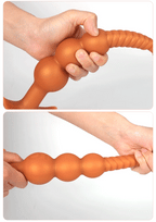 3-10cm Großer Analsex Plug mit Schwanz Sexspielzeug für Erwachsene Spiele Paare DIY Cosplay Großer Butt Plug Silikon Weich Lang Anal Beads Frauen