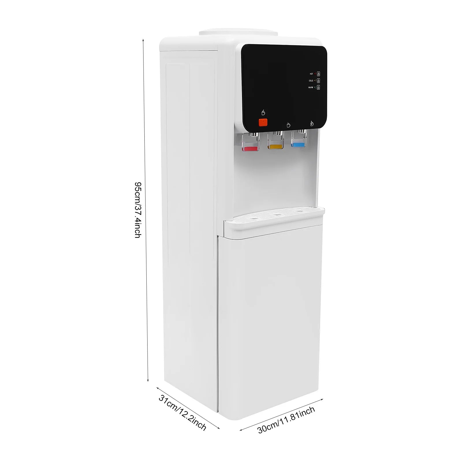 Heiß- und Kaltwasserspender 500W Schnellheizung 75W Kühlung ABS Edelstahl Zuhause Büro Elektrischer Wasserkühler mit Kindersicherung