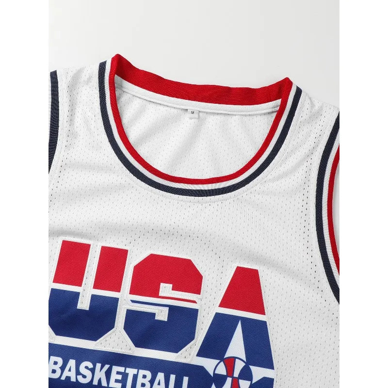 Herren besticktes #9 Basketball-Trikot, atmungsaktive Sportbekleidung, ärmellose Trainingsuniform, Team-Weste, Tops im neuen Design