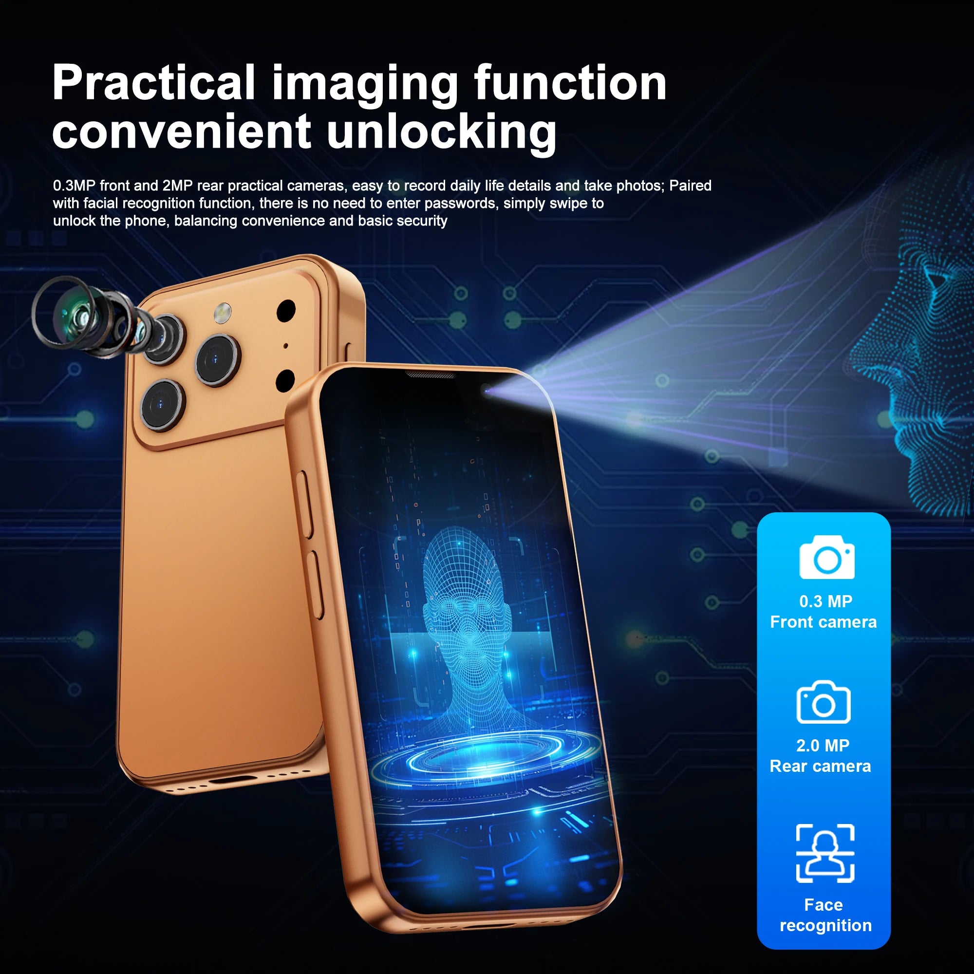 SERVO 17SE MINI 3G winziges Smartphone Android System Play Store 2GB+16GB WhatsApp GPS WiFi Dual-SIM 3.0" kleines intelligentes Handy