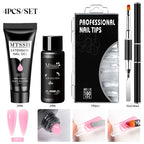 24-teiliges Set 20ml Poly Nail Extension Gel Kit Mini-UV-Lampe Versiegelung mit Basislack Überlack Professionelles Poly-UV-Nagelgel-Kit Starter-Kit